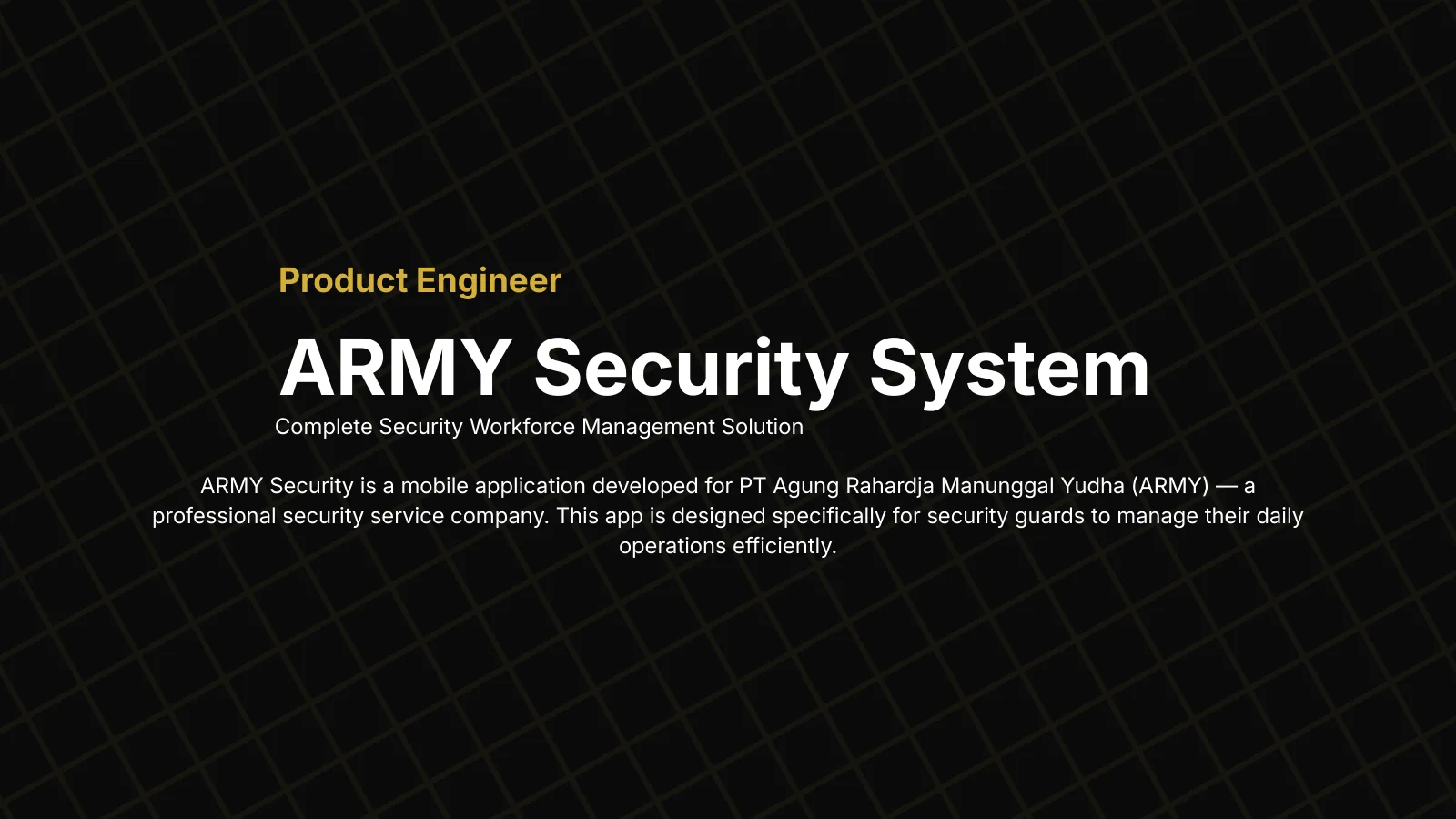 ARMY Security System